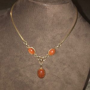 Vintage AMCO Gold Necklace and Earrings